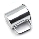 Silver Aluminum Mug with side handle